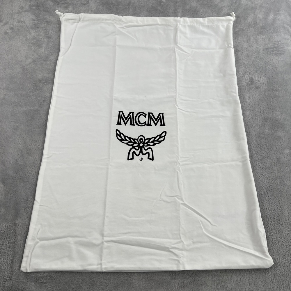 MCM Dust Bag White Large 22x30 Cotton Drawstring Purse Handbag Storage Sleeper